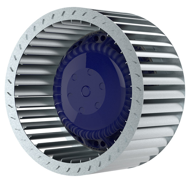 Serie BL F - Radialventilator med forudkrummet ventilatorhjul af galvaniseret stål

