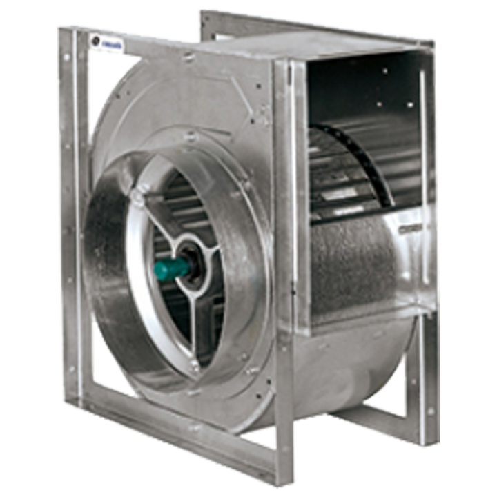 Serie BST - Enkeltsugende centrifugalventilator for remtræk med forudkrummet ventilatorhjul udført i galvaniseret stål

