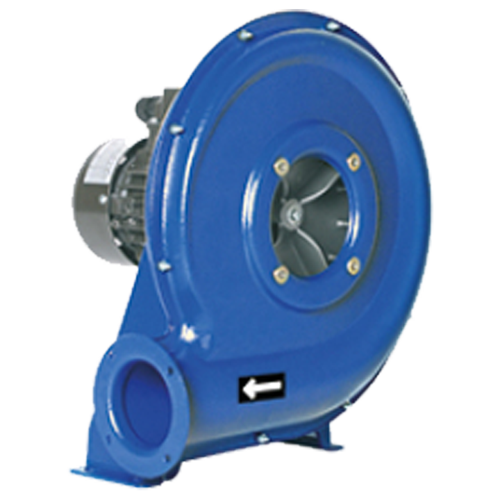 Serie MA 18-25 - Enkeltsugende centrifugalventilator med ventilatorhus af af pulverlakeret pladestål og ventilatorhjul af aluminium. 