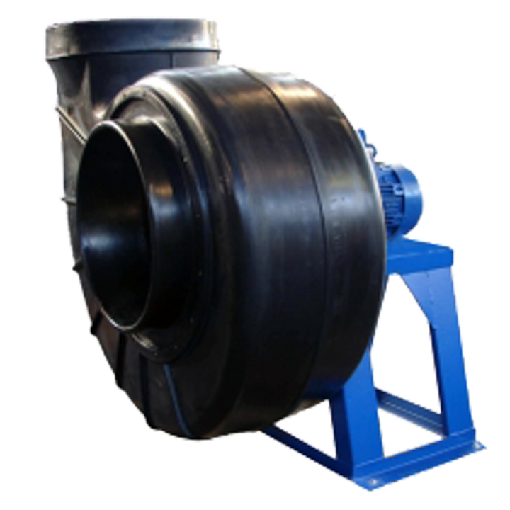 Serie MBPNX (ATEX) - Plastventilator med ventilatorhus udført i polyethylen (PE) og bagudkrumet ventilatorhjul udført i polypropylene (PP). Alle bolte og skruer er udført i rustfrit stål.